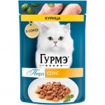 Корм Purina Gourmet Перл для кошек с курицей нежное филе в соусе, 75г