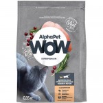 Корм Alphapet Wow Superpremium для взрослых стерилизованных кошек c цыпленком, 350г