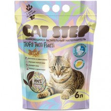 Наполнитель Cat Step Tofu Tutti Frutti комкующийся растительный для кошачьих туалетов, 6л в магазинах Перекресток