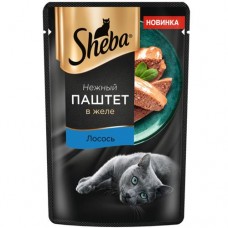 Влажный корм Sheba для кошек паштет с лососем, 75г в магазинах Перекресток