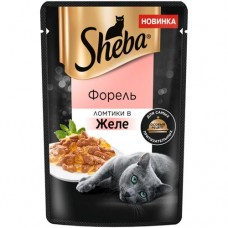 Корм Sheba Ломтики в Желе Форель для взрослых кошек, 75г в магазинах Перекресток