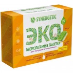 Таблетки для посудомоечных машин Synergetic биоразлагаемые бесфосфатные, 25шт