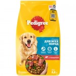 Сухой корм Pedigree полнорационный для взрослых собак всех пород с говядиной, 2.2кг Сухой корм Pedigree полнорационный для взрослых собак всех пород с говядиной, 2.2кг