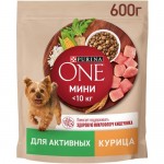 Сухой корм Purina One для активных собак мелких пород с курицей и рисом, 600г Сухой корм Purina One для активных собак мелких пород с курицей и рисом, 600г