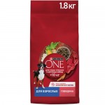 Сухой корм Purina One для собак средних и крупных пород с говядиной и рисом, 1.8кг Сухой корм Purina One для собак средних и крупных пород с говядиной и рисом, 1.8кг
