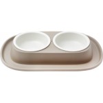 Миска Lilli Pet двойная на подставке пластик, 31х20х3.5см