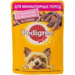Корм Pedigree для взрослых собак миниатюрных пород с ягнёнком и овощами в соусе, 85г