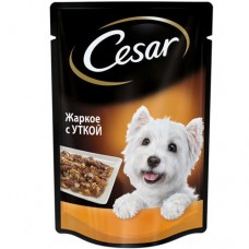Корм Cesar жаркое с уткой в желе для взрослых собак, 85г в магазинах Перекресток