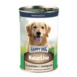 Корм Happy Dog Natur Line Телятина с овощами для собак, 410г