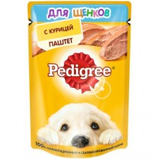 Влажный корм Pedigree для щенков от 1 месяца паштет с курицей, 80г в магазинах Перекресток