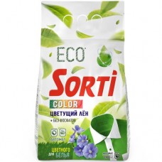 Порошок Sorti Color автомат для стирки цветущий лен универсальный, 2.4кг в магазинах Перекресток