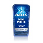 Конфеты Halls Mini Mints без сахара со вкусом мяты, 12.5г