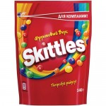 Драже Skittles Фруктовый вкус лимон-лайм-апельсин-клубника-смородина, 140г