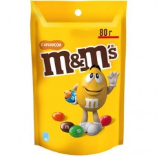 Конфеты M&M's драже с арахисом и молочным шоколадом, 80г в магазинах Перекресток