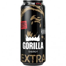 Напиток Gorilla Extra Energy безалкогольный тонизирующий газированный пастеризованный, 450мл в магазинах Перекресток
