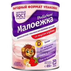 Смесь сухая PediaSure Малоежка со вкусом клубники, 850г в магазинах Перекресток