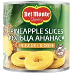 Ананасы Del Monte кольца консервированные в соке, 435г