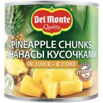 Ананасы Del Monte кусочки консервированные в соке, 435г