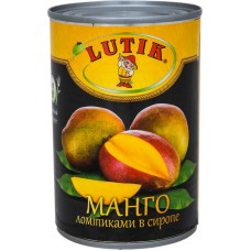 Манго Lutik ломтики в лёгком сиропе, 425г в магазинах Перекресток