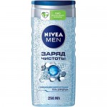 Гель Nivea Men для душа Заряд чистоты мужской, 250мл Гель Nivea Men для душа Заряд чистоты мужской, 250мл