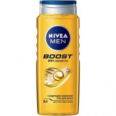 Гель для душа Nivea Men Boost 3в1 для тела-лица-волос, 500мл в магазинах Перекресток