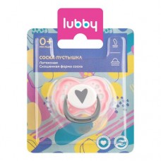 Соска-пустышка Lubby скошенная форма соски латексная с 12 месяцев 15926 в магазинах Перекресток
