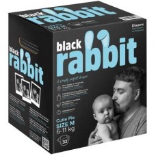 Подгузники Black Rabbit на липучках р.M 6-11кг, 32шт в магазинах Перекресток