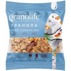Гранола Granolife кокос-семена чиа, 50г в магазинах Перекресток