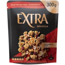 Гранола-мюсли Extra хрустящая с фруктами ягодами и орехами, 300г в магазинах Перекресток