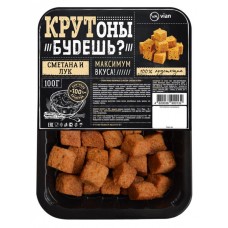 Гренки Крутоны Будешь? ржано-пшеничные со вкусом сметаны и лука, 100г в магазинах Перекресток