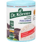 Хлебцы Dr.Korner рисовые с витаминами без глютена, 100г