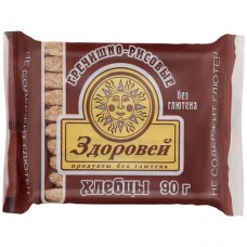 Хлебцы Здоровей гречишно-рисовые без глютена, 90г в магазинах Перекресток