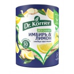 Хлебцы Dr.Korner кукурузно-рисовые с имбирём и лимоном без глютена, 90г Хлебцы Dr.Korner кукурузно-рисовые с имбирём и лимоном без глютена, 90г