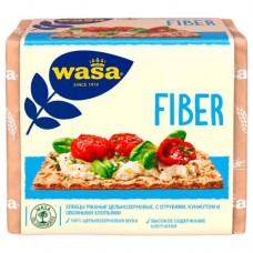 Хлебцы WASA Fiber ржаные цельнозерновые с пшеничными отрубями, кунжутом и овсяными хлопьями, 230г в магазинах Перекресток