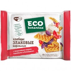 Хлебцы Eco-botanica вафельные с творожным сыром, томатами и базиликом, 75г в магазинах Перекресток