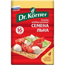 Хлебцы Dr.Korner Ржаные хрустящие с семенами льна, 100г в магазинах Перекресток