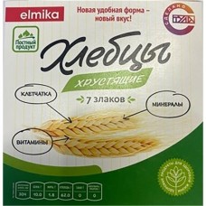Хлебцы 7 Злаков Elmika ржано-пшеничные хрустящие, 110г в магазинах Перекресток