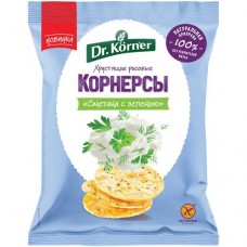 Хлебцы Dr.Korner Корнерсы рисовые сметана и зелень, 40г в магазинах Перекресток