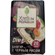 Хлебцы Молодцы Diletto тонкие цельнозерновые булгур с черным рисом, 100г в магазинах Перекресток