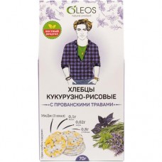 Хлебцы Oleos кукурузно-рисовые с прованскими травами, 70г в магазинах Перекресток