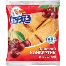 Конвертик Мастер Пироговъ с вишнёвой начинкой, 70г в магазинах Перекресток