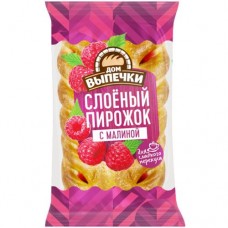 Пирожок Дом Выпечки слоёный с малиной, 70г в магазинах Перекресток