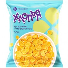 Хлопья кукурузные глазированные Маркет, 300г в магазинах Перекресток
