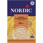 Хлопья Nordic 4 вида зерновых, 500г
