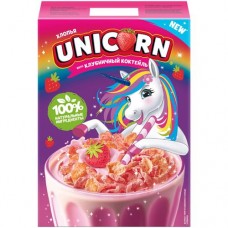Хлопья Unicorn кукурузные со вкусом Клубничный коктейль, 220г в магазинах Перекресток