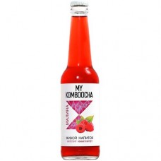 Напиток брожения My Komboocha Малина на основе чайного гриба нефильтрованный не пастеризованный холодного розлива, 330мл в магазинах Перекресток