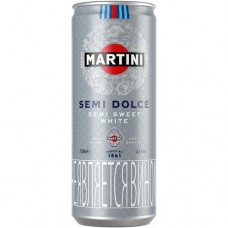 Винный напиток Martini Semi Dolce газированный белый сладкий ж/б 250мл, 8, 5% в магазинах Перекресток