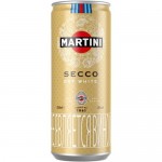 Винный напиток Martini Secco газированный белый полусухой ж/б 250мл, 10%