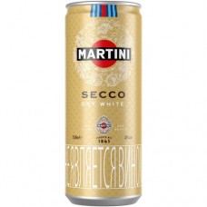 Винный напиток Martini Secco газированный белый полусухой ж/б 250мл, 10% в магазинах Перекресток