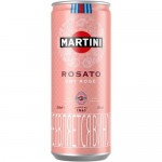 Винный напиток Martini Rosato газированный розовый полусухой ж/б 250мл, 10%
